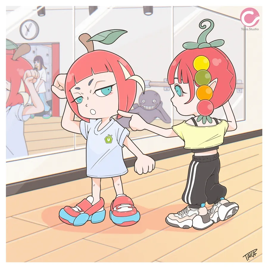 りんごトマトってる　イメージイラスト