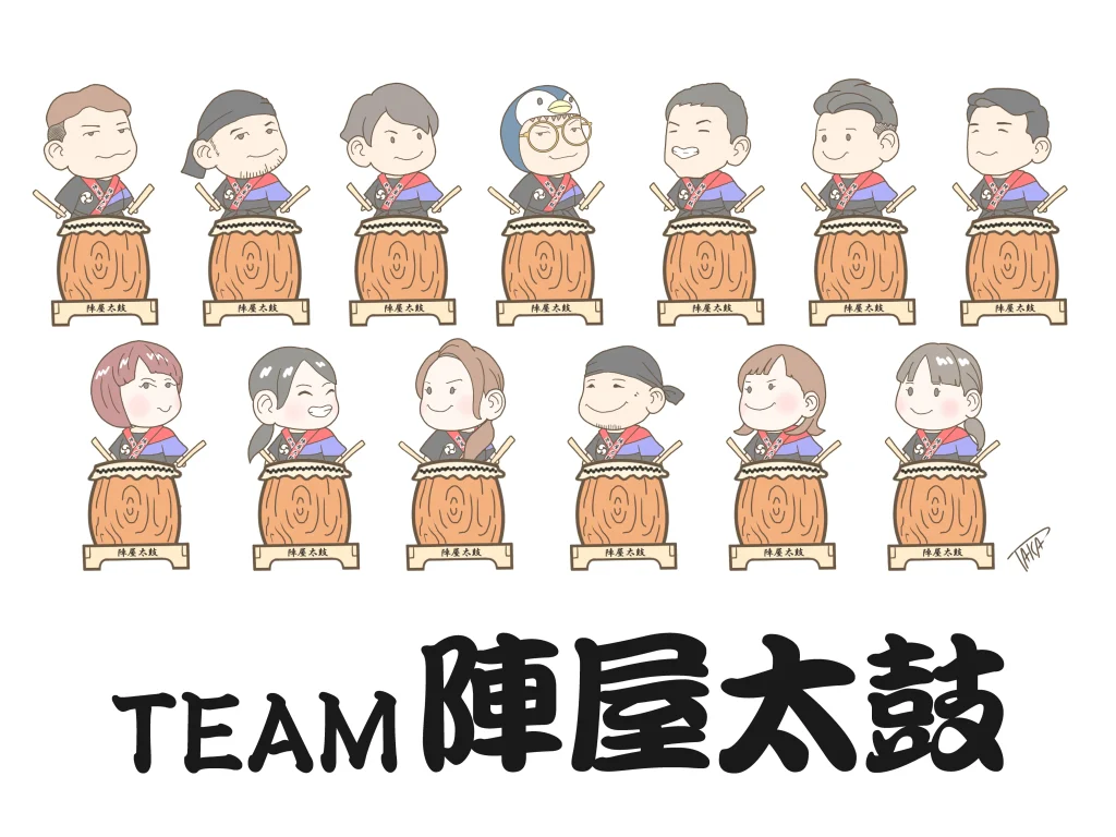 陣屋太鼓イラスト制作