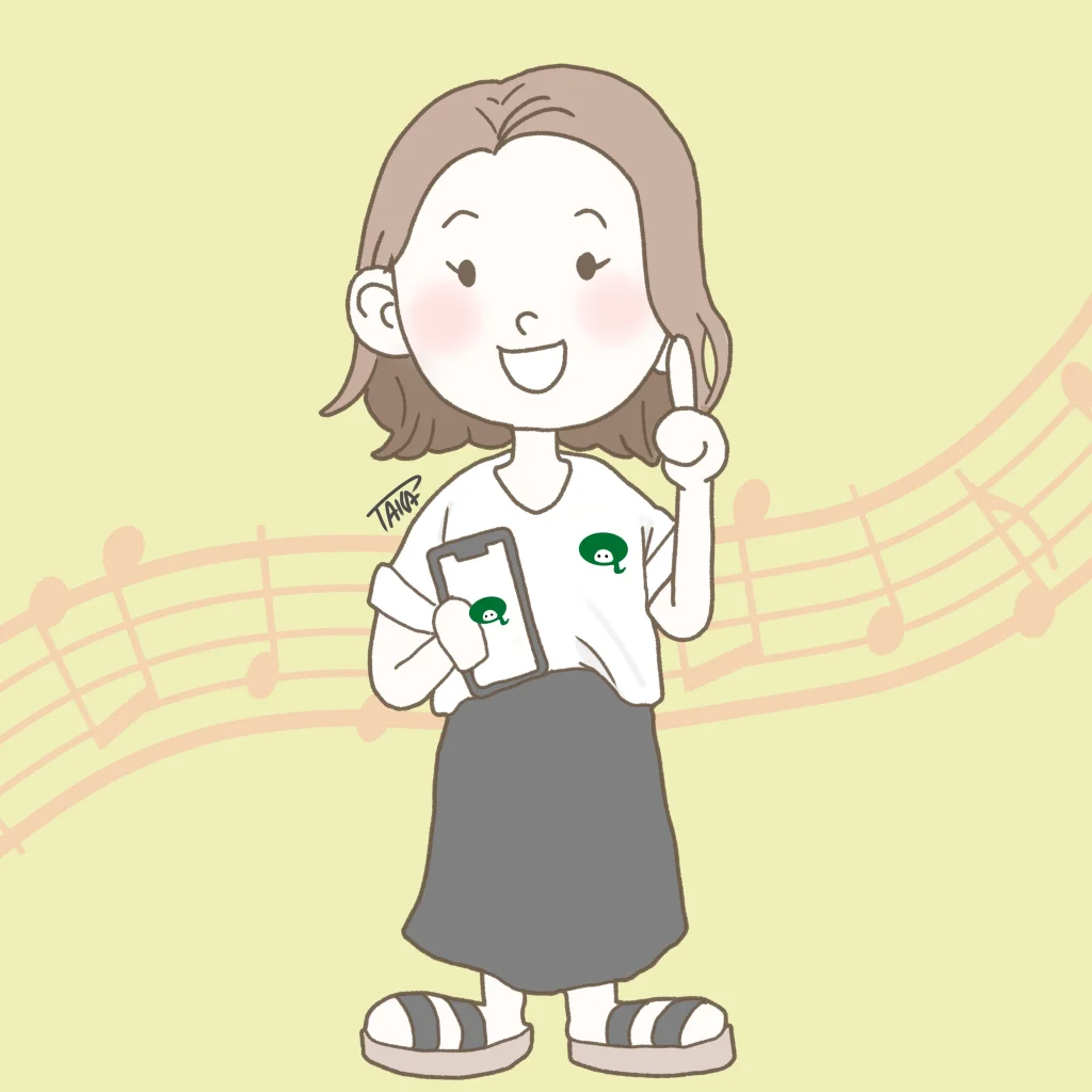 ギターアプリ イラストj女性