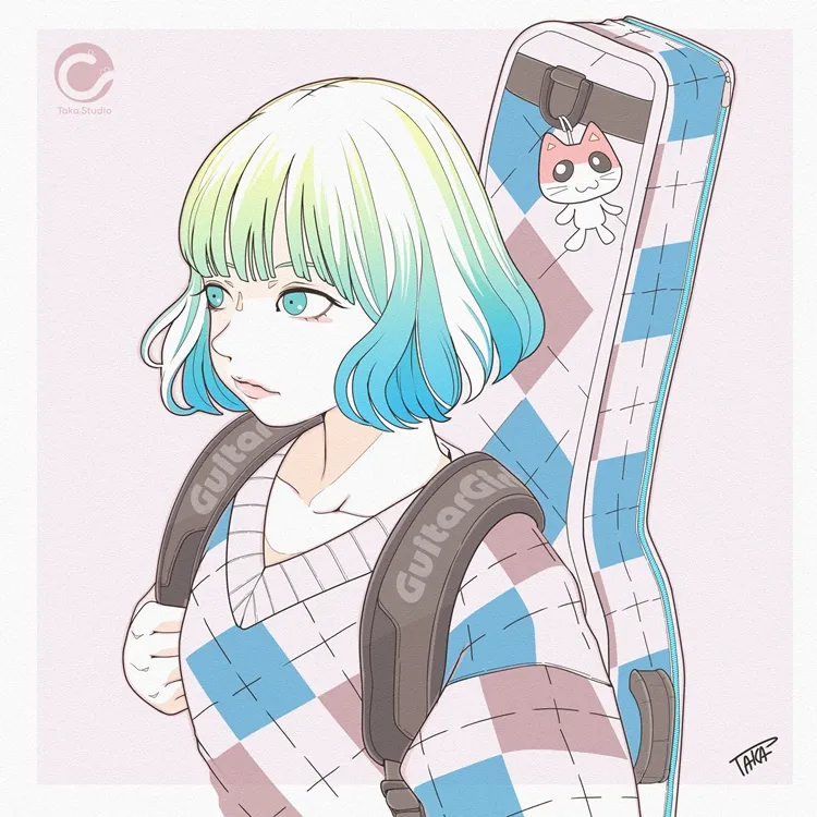 ギター女子 イラスト GuitarGirl