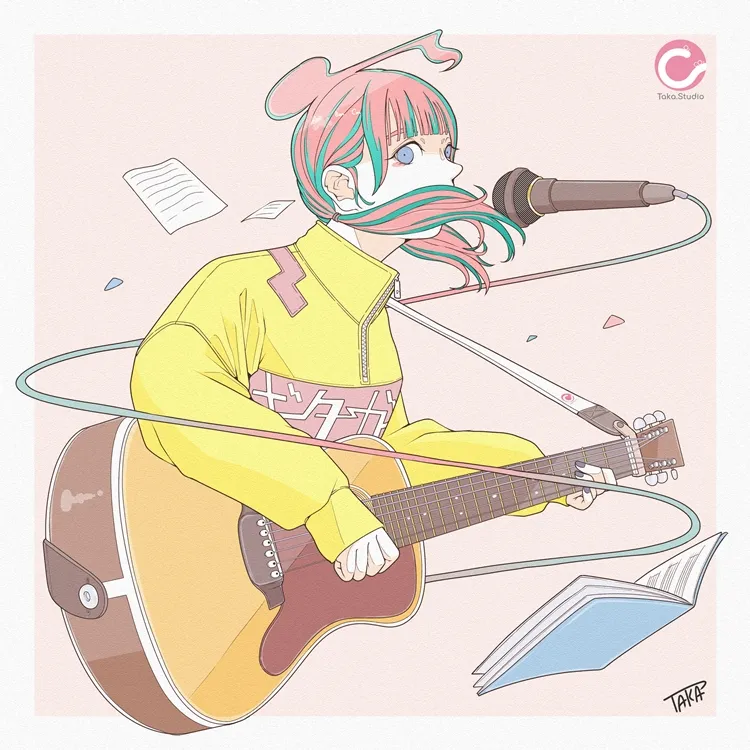 ギター女子 イラスト アコギ女子