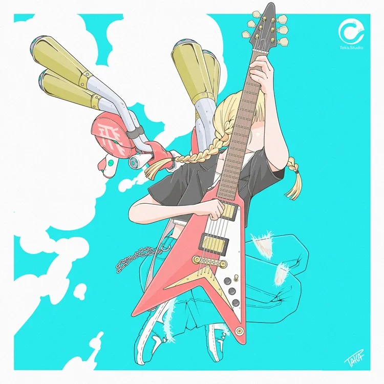 ギター女子 イラスト フライングブイ