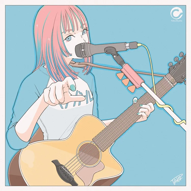 ギター女子 イラスト アコギ女子