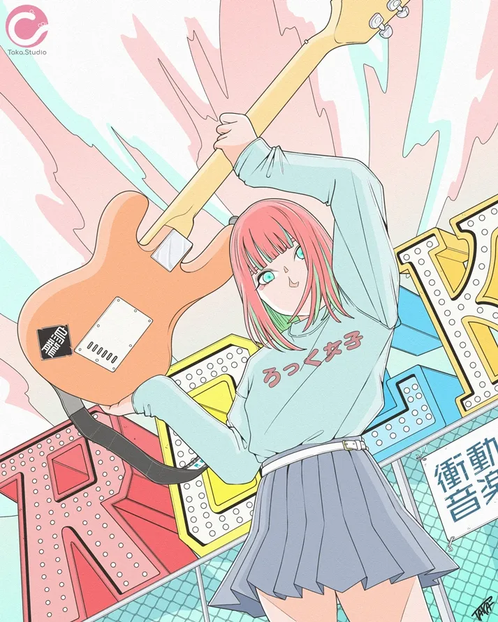 ギター女子 イラスト GuitarGirl