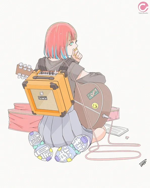 ギター女子 イラスト GuitarGirl