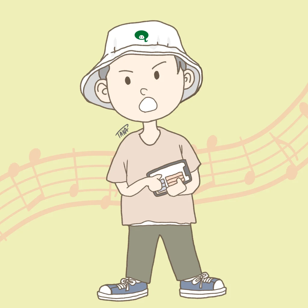 男性ギターアプリ イラスト