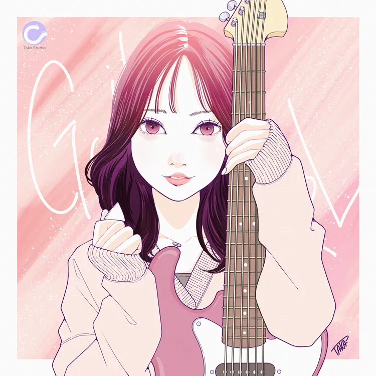 リアルテイスト　女性イラスト　おしゃれ