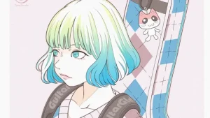 ギター女子　イラスト　アイコン