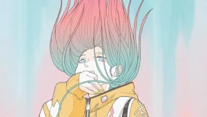 ギター女子　イラスト　アイコン