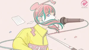 ギター女子　イラスト　アイコン