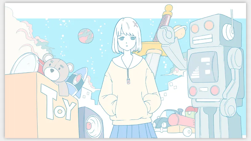 ソーダ　イラスト制作