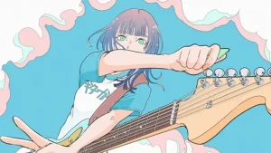 ギター女子　イラスト　アイコン