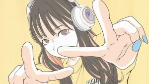 ヘッドホン女子　イラスト　アイコン