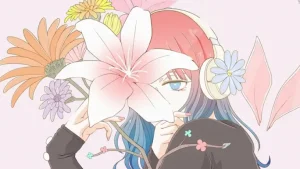 ヘッドホン女子　イラスト　アイコン