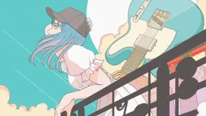 ギター女子　イラスト　アイコン