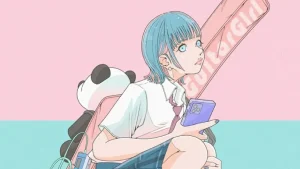 ギター女子　イラスト　アイコン